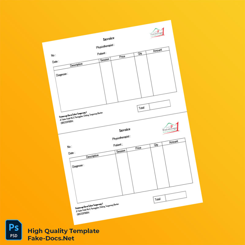 Indonesia Fisioterapi Gerai Sehat Tangerang-1 Invoice Template in Word and PDF formats 2 page Indonesia Fisioterapi Gerai Sehat Tangerang-1 Invoice Template in Word and PDF formats 2 page