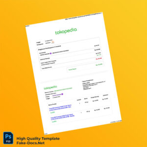 Indonesia FixPrint Invoice Template in Word and PDF formats 2 page