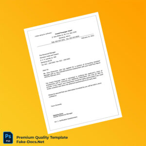 Indonesia Grand Preanger Hotel Employment Verification Letter Template (Word & PDF) 5 page