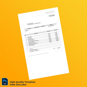 Indonesia GrandTjokro Klaten Invoice Template in Word and PDF formats