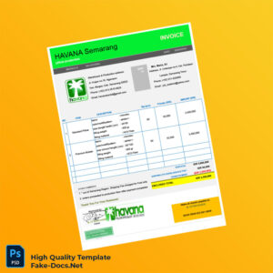 Indonesia HAVANA Invoice Template in Word and PDF formats