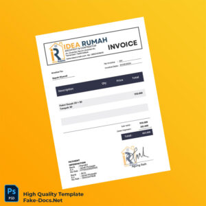 Indonesia IDEA RUMAH ARCHITECT CONTRAKTOR Invoice Template in Word and PDF formats Indonesia IDEA RUMAH ARCHITECT CONTRAKTOR Invoice Template in Word and PDF formats