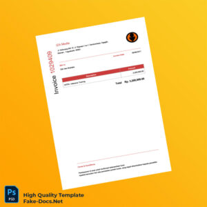 Indonesia IZA Media Invoice Template in Word and PDF formats Indonesia IZA Media Invoice Template in Word and PDF formats