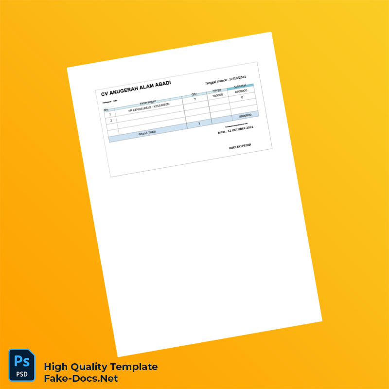 Indonesia Invoice Stue Template in Word and PDF formats 7 page Indonesia Invoice Stue Template in Word and PDF formats 7 page