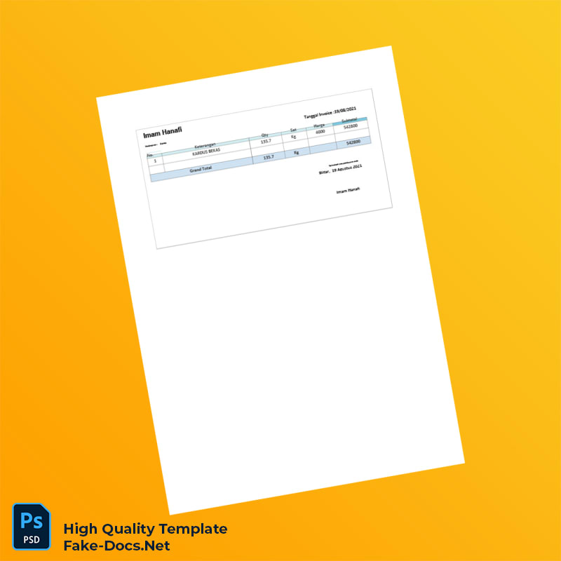Indonesia Invoice Stue Template in Word and PDF formats 7 page Indonesia Invoice Stue Template in Word and PDF formats 7 page