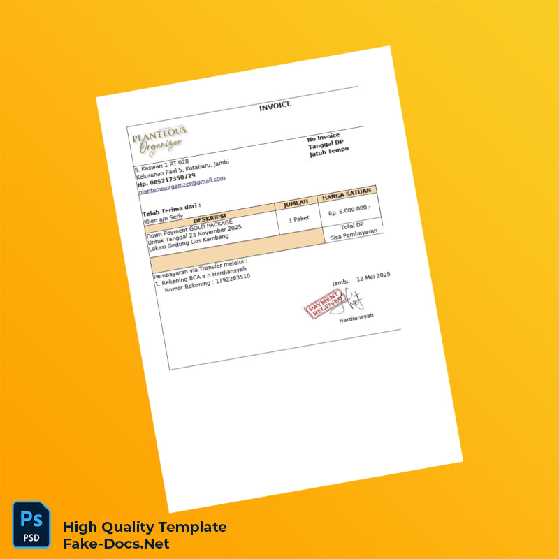 Indonesia Invoice Wo Template in Word and PDF formats 7 page Indonesia Invoice Wo Template in Word and PDF formats 7 page