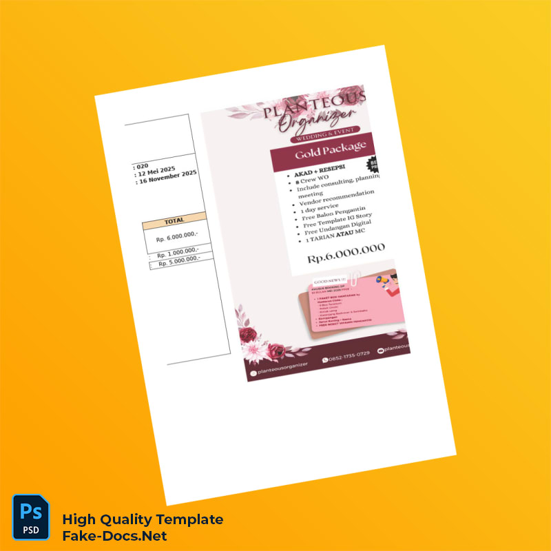 Indonesia Invoice Wo Template in Word and PDF formats 7 page Indonesia Invoice Wo Template in Word and PDF formats 7 page