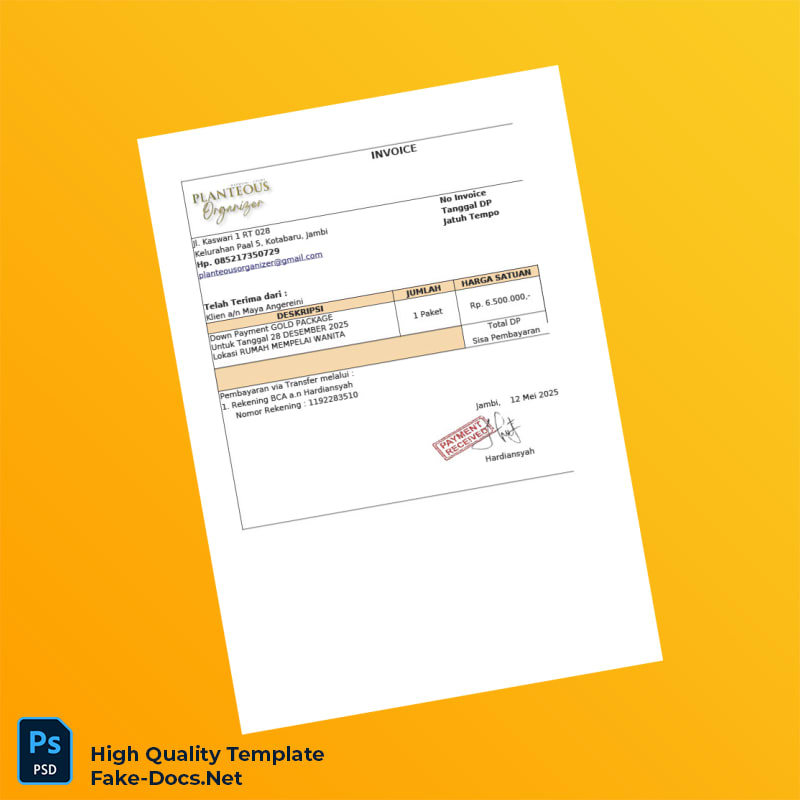 Indonesia Invoice Wo Template in Word and PDF formats 7 page Indonesia Invoice Wo Template in Word and PDF formats 7 page