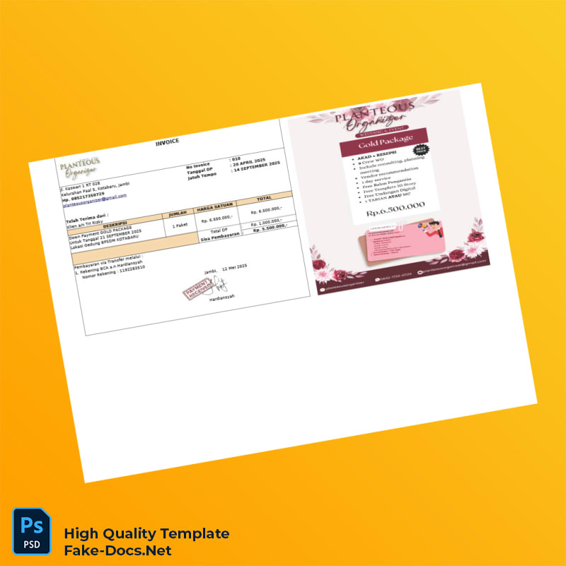 Indonesia Invoice Wo Template in Word and PDF formats 7 page Indonesia Invoice Wo Template in Word and PDF formats 7 page