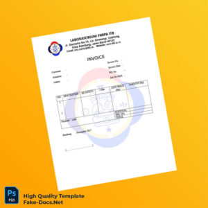 Indonesia Laboratorium Fmipa Itb Invoice Template in Word and PDF formats