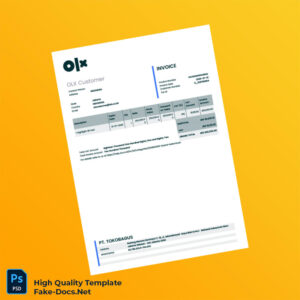 Indonesia OLX Invoice Template in Word and PDF formats
