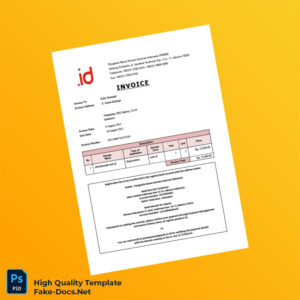Indonesia PANDI Invoice Template in Word and PDF formats