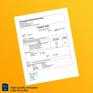 Indonesia PT Anugerah Multi Partnerindo Invoice Template in Word and PDF formats