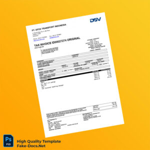 Indonesia PT D D Packaging Tax Invoice Template in Word and PDF formats 2 page