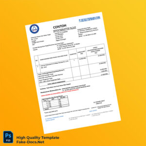 Indonesia PT Deltauli Teknikarya Utama Invoice Template in Word and PDF formats 3 page
