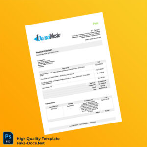 Indonesia PT Deneva Invoice Template in Word and PDF formats 2 page