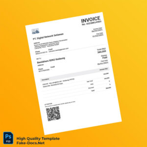 Indonesia PT Digital Network Setiawan Invoice Template in Word and PDF formats 4 page