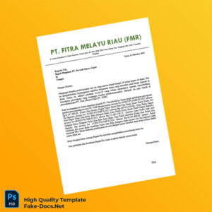 Indonesia PT Fitra Melayu Riau Invoice Template in Word and PDF formats 2 page