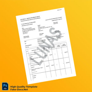 Indonesia PT Global Digital Niaga Tbk Invoice Template in Word and PDF formats 4 page