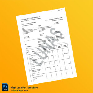 Indonesia PT Global Digital Niaga Tbk SIPLah Blibli Invoice Template in Word and PDF formats 2 page