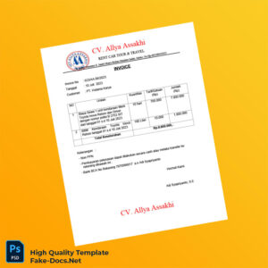 Indonesia PT Hutama Karya Invoice Template in Word and PDF formats 3 page