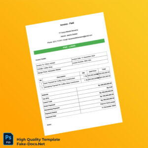 Indonesia PT Karya Mandiri Bersama Invoice Template in Word and PDF formats 2 page