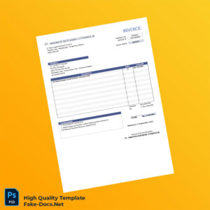 Indonesia PT Maju Bersama Citra Mulia Invoice Template in Word and PDF formats 5 page