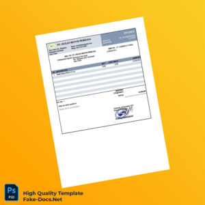 Indonesia PT OCEAN BENUR PERKASA Invoice Template in Word and PDF formats 4 page