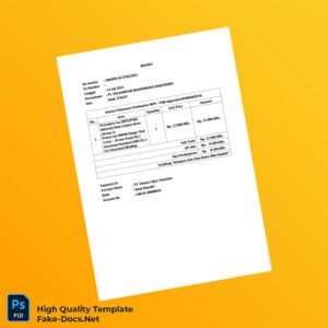Indonesia PT PULAUNTAN BAJAPERKASA KONSTRUKSI Invoice Template in Word and PDF formats