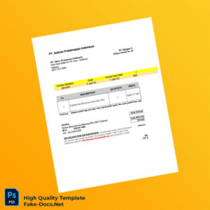 Indonesia PT Sukses Pratamajaya Indonesia Invoice Template in Word and PDF formats 3 page