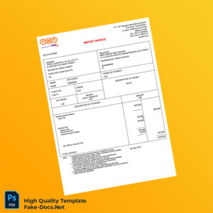 Indonesia PT TNT Skypak International Express Invoice Template in Word and PDF formats
