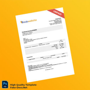 Indonesia PT Tujuh Ion Indonesia Proforma Invoice Template in Word and PDF formats