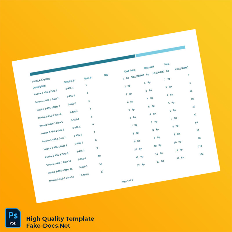 Indonesia PT Tunggang Jagad Invoice Template in Word and PDF formats 7 page Indonesia PT Tunggang Jagad Invoice Template in Word and PDF formats 7 page