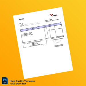 Indonesia Radjaki Tour and Travel Invoice Template in Word and PDF formats