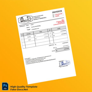 Indonesia Sedap Malam Catering Invoice Template in Word and PDF formats 4 page