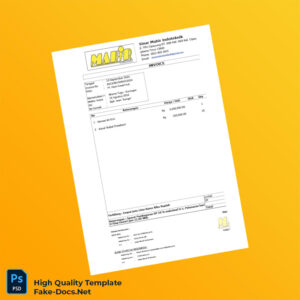 Indonesia Sinar Mahir Indoteknik Invoice Template in Word and PDF formats 2 page