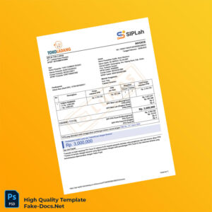 Indonesia Toko Sumber Reseki Invoice Template in Word and PDF formats 2 page