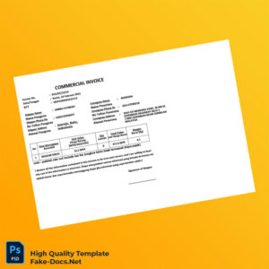 Indonesia Ummu Fatimah Commercial Invoice Template in Word and PDF formats 3 page