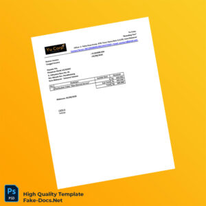 Indonesia YuCorp Invoice Template in Word and PDF formats 2 page