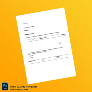 Invoice Sample Template in Word and PDF formats