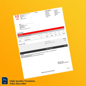 Ireland Adobe Invoice Template in Word and PDF formats