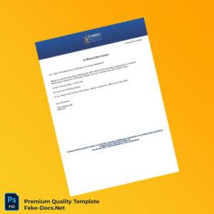 Ireland Synergy Facility Services Limited Employment Verification Letter Template (Word & PDF)