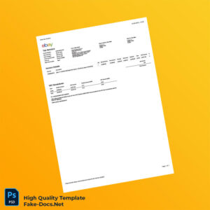Japan eBay GmbH Tax Invoice Template in Word and PDF formats