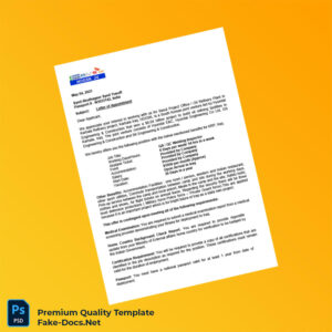 Karbala HDGSK-JV Employment Verification Letter Template (Word & PDF) 2 page