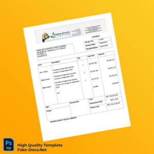 Kenya Feng Hui Construction Limited Invoice Template in Word and PDF formats