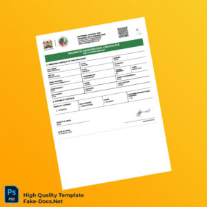 Kenya National Council for Persons with Disabilities Disability Registration Certificate Template in Word and PDF formats Kenya National Council for Persons with Disabilities Disability Registration Certificate Template in Word and PDF formats