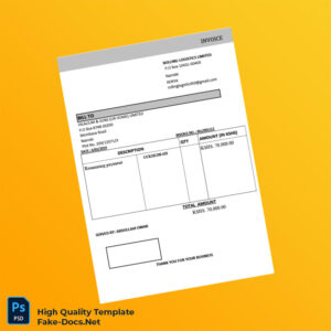 Kenya Rolling Logistics Limited Invoice Template in Word and PDF formats Kenya Rolling Logistics Limited Invoice Template in Word and PDF formats