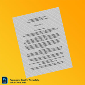 Kuwait Ambassador Supermarket Employment Verification Letter Template (Word & PDF) 2 page