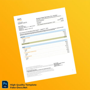 Malaysia Amazon Web Services Invoice Template in Word and PDF formats
