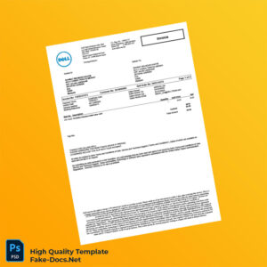 Malaysia Dell Sales Malaysia Sdn Bhd Invoice Template in Word and PDF formats 2 page